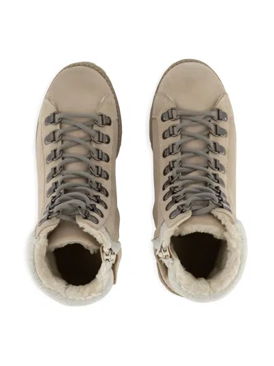 系带皮毛一体短靴