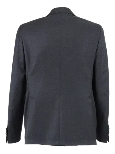 双排扣磨损边西装夹克