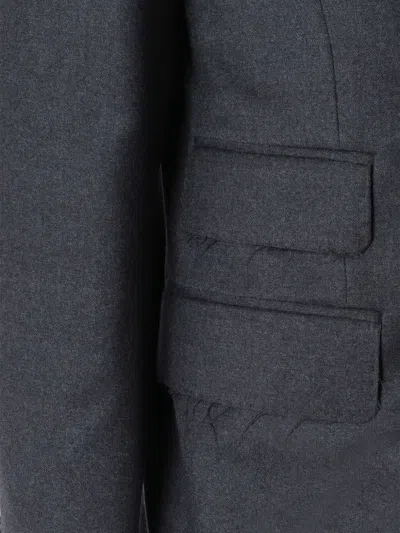 双排扣磨损边西装夹克