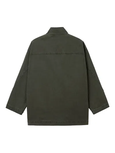 B+ab Multi-pockets Cotton Military Jacket In Green