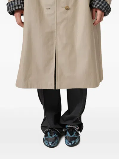 Miu Miu Gymnasium Technical Fabric And Python-print Ayers Leather Sneakers In Multi