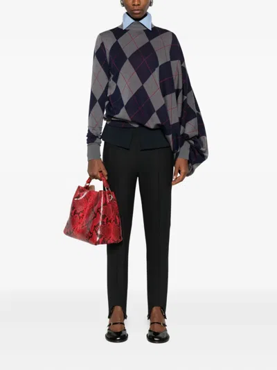 A.w.a.k.e. High-neck Diamond-pattern Sweater In Multi