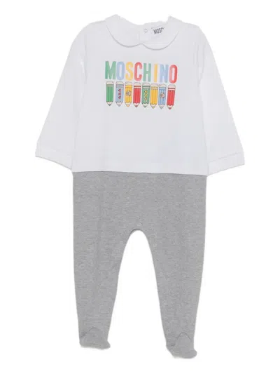 Moschino Logo-embossed Pajama In White