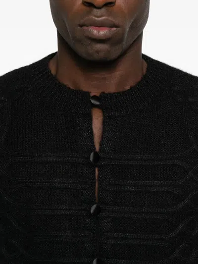 Alexander Mcqueen Viscose Blend Cardigan Featuring Button Detailing In Black