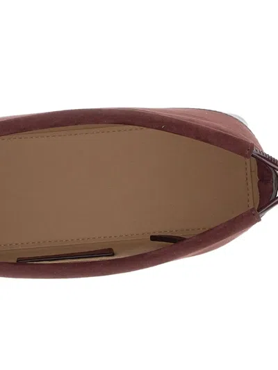 Elisabetta Franchi Drawstring Patent-trim Clutch In Brown