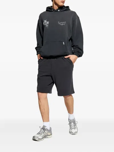 American Vintage Atubay Drawstring-fastening Shorts In Black