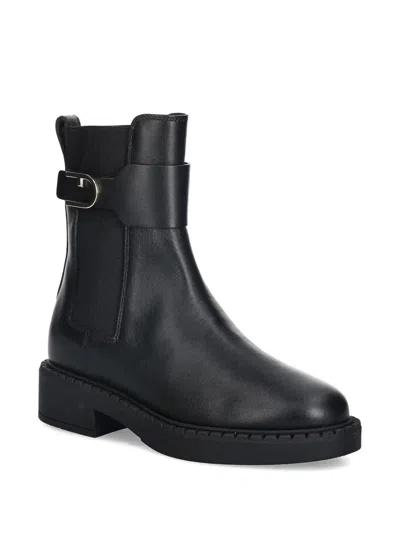 Furla Ankle Boots With Round Toe And Block Heel In Black