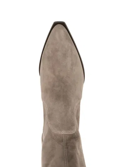 Stuart Weitzman 80mm Jolene Pointed-toe Sock Boots In Brown