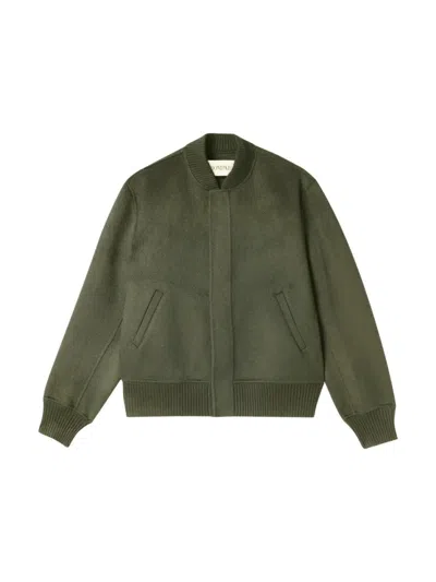 Eric Bompard Double-sided Bomber Jacket In Green
