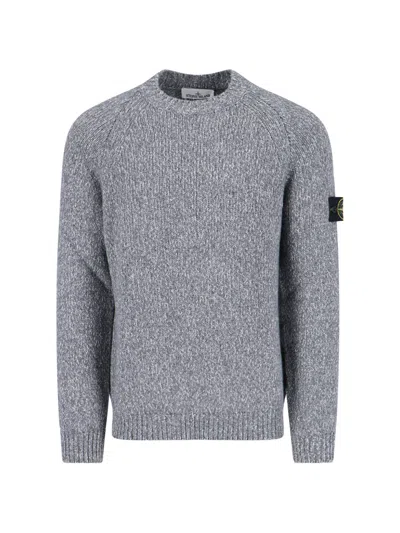 Stone Island Certified Virgin Wool Sweater In Gray