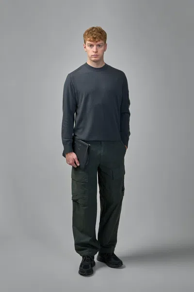 C.p. Company Extrafine Merino Wool Crewneck Sweater In Gray