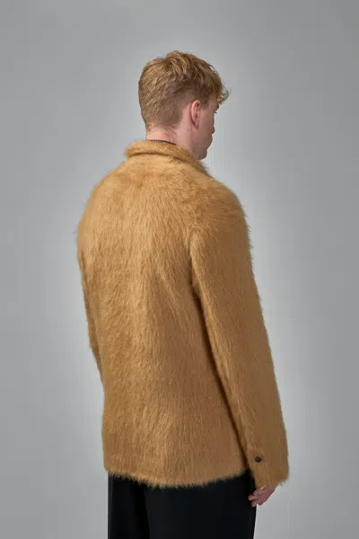 Tom Ford Double-breasted Cashmere Mohair Jacket In Neutral