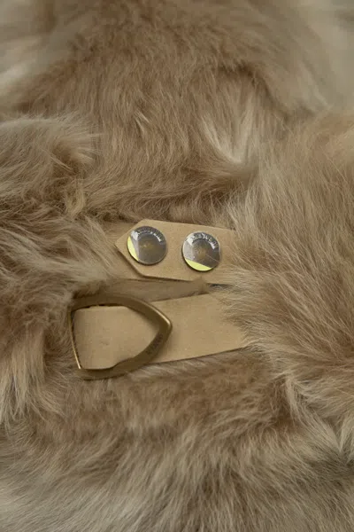 Burberry Shearling Trapper Hat In Neutral