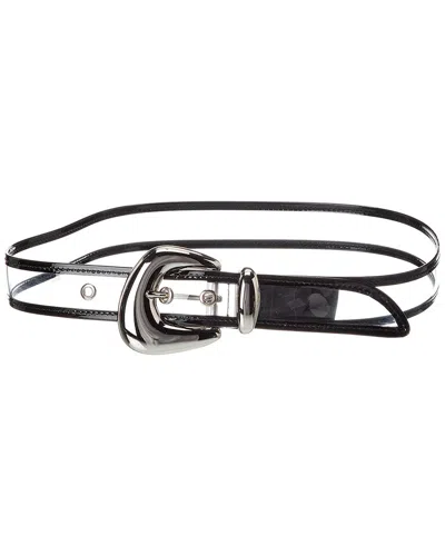 Christian Louboutin Bubble Pvc & Leather Belt In Black