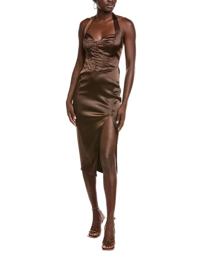 Maison Maar Midi Dress In Brown