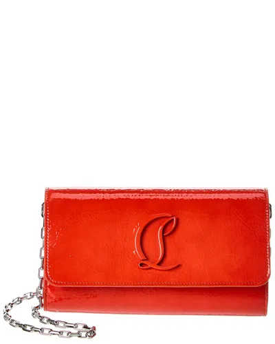 Christian Louboutin Loubi54 Patent Wallet On Chain In Neutral