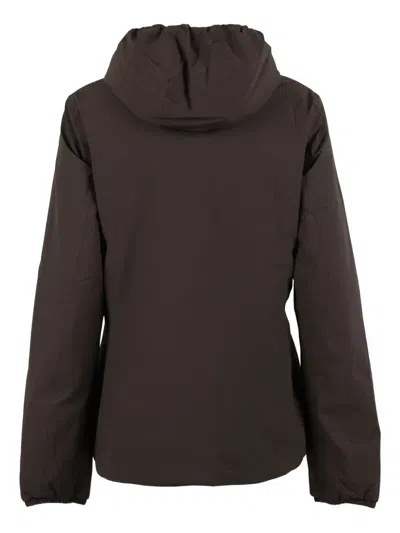K-way Hooded Double-layer Jacket In Brown