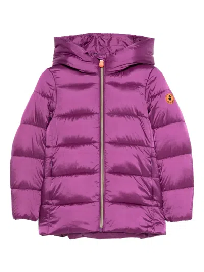 Save The Duck Hooded Padded Jacket In Pink
