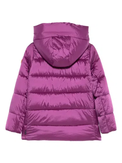 Save The Duck Hooded Padded Jacket In Pink