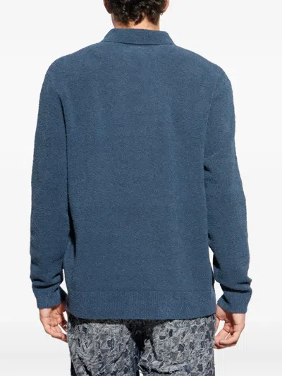 Samsoe & Samsoe Button-fastening Polo Shirt In Blue
