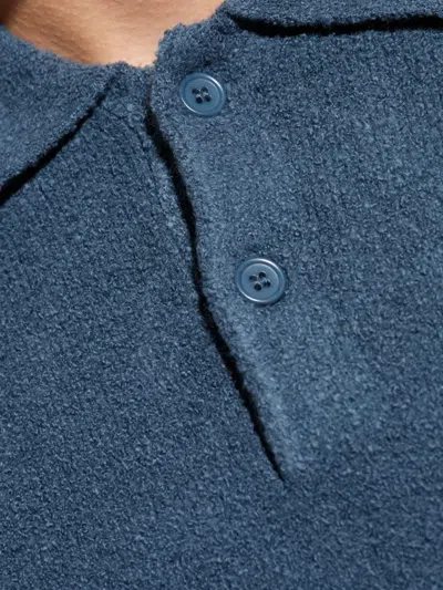 Samsoe & Samsoe Button-fastening Polo Shirt In Blue