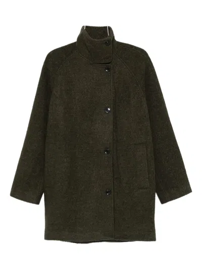 Samsoe & Samsoe High-neck Fitted Jacket In Green