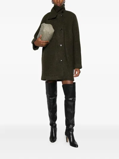 Samsoe & Samsoe High-neck Fitted Jacket In Green