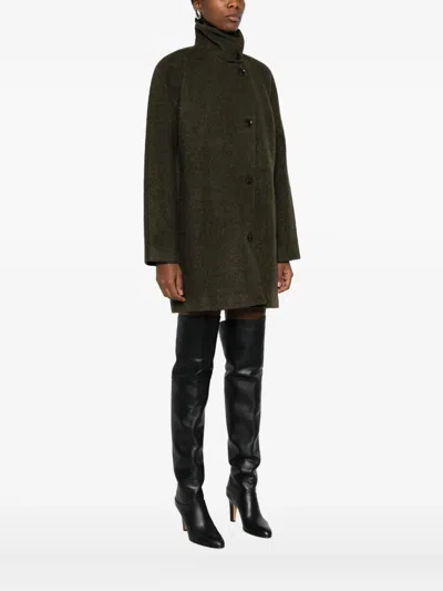 Samsoe & Samsoe High-neck Fitted Jacket In Green