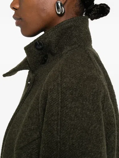 Samsoe & Samsoe High-neck Fitted Jacket In Green