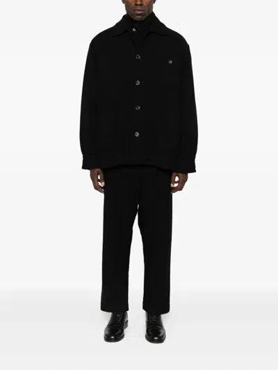 Uma Wang Button-fastening Patch-pocket Jacket In Black