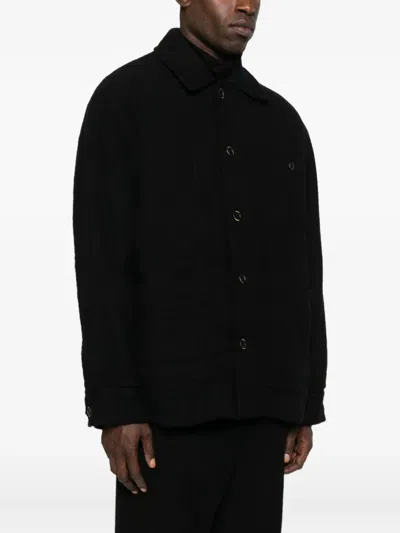 Uma Wang Button-fastening Patch-pocket Jacket In Black