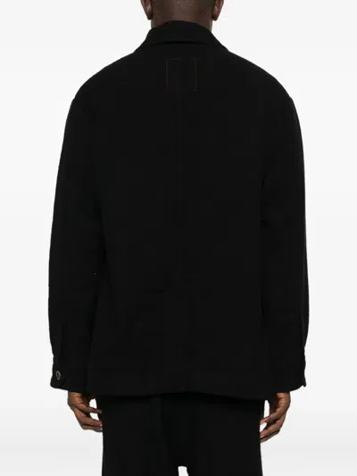 Uma Wang Button-fastening Patch-pocket Jacket In Black