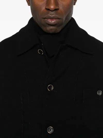 Uma Wang Button-fastening Patch-pocket Jacket In Black