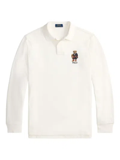 Polo Ralph Lauren Cotton Polo Bear Polo Shirt In White