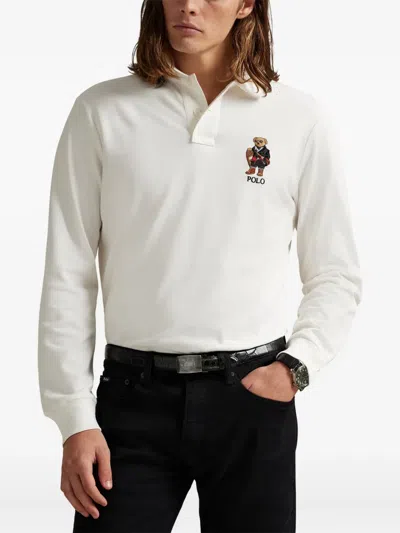 Polo Ralph Lauren Cotton Polo Bear Polo Shirt In White
