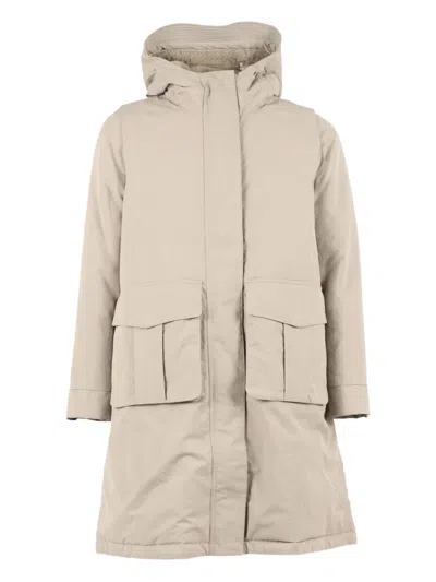 K-way Hooded Jacket In Neutral