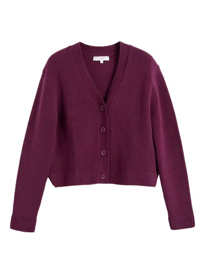 Chinti & Parker Pure Cashmere Cardigan In Purple