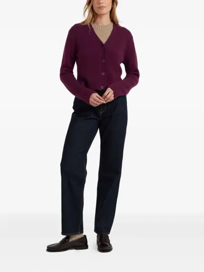 Chinti & Parker Pure Cashmere Cardigan In Purple