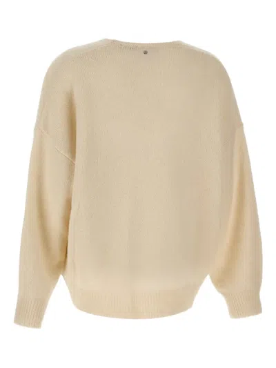 Hugo Boss Soft Alpaca Blend V-neck Sweater In Neutral