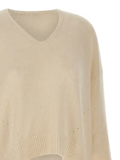 Hugo Boss Soft Alpaca Blend V-neck Sweater In Neutral