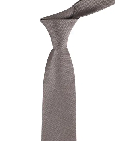 Calvin Klein Men's Silky Solid Tie In Brown