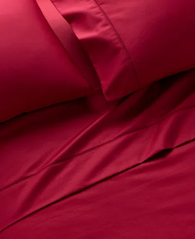 Charter Club Solid 550 Thread Count 100% Cotton 4-pc. Sheet Set, California King, Exclusively At Macy's In Red