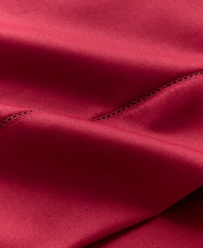 Charter Club Solid 550 Thread Count 100% Cotton 4-pc. Sheet Set, California King, Exclusively At Macy's In Red