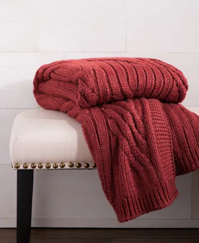 Charter Club Sweater-knit Throw, 50" X 60", Macy's Exclusive In Red