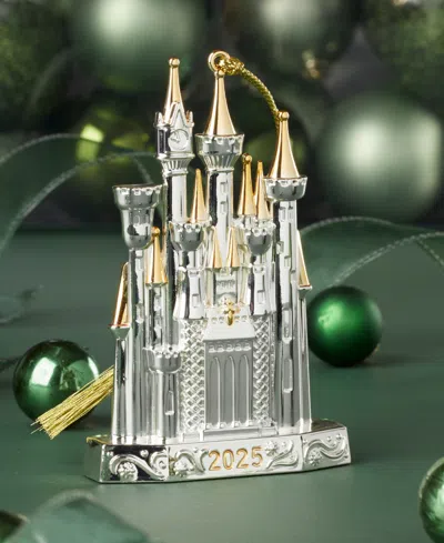 Lenox 2025 Cinderella Castle Silverplate Ornament In Silver