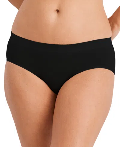 Jockey Smooth And Shine Seamfree Heathered Hipster Underwear 2187, Available In Extended Sizes In Black