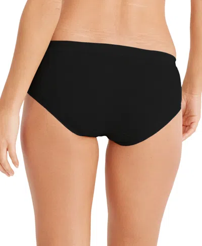 Jockey Smooth And Shine Seamfree Heathered Hipster Underwear 2187, Available In Extended Sizes In Black