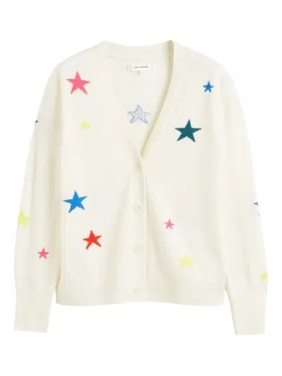 Chinti & Parker Cream Wool-cashmere Star Cardigan In Neutral