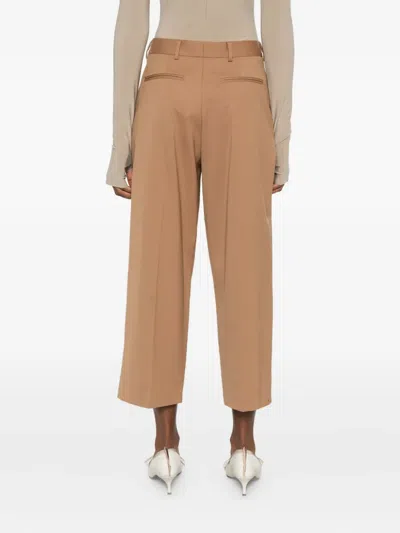 正面褶饰露踝裤