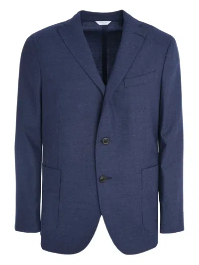 Boglioli Three-button Patch-pocket Jacket In Blue